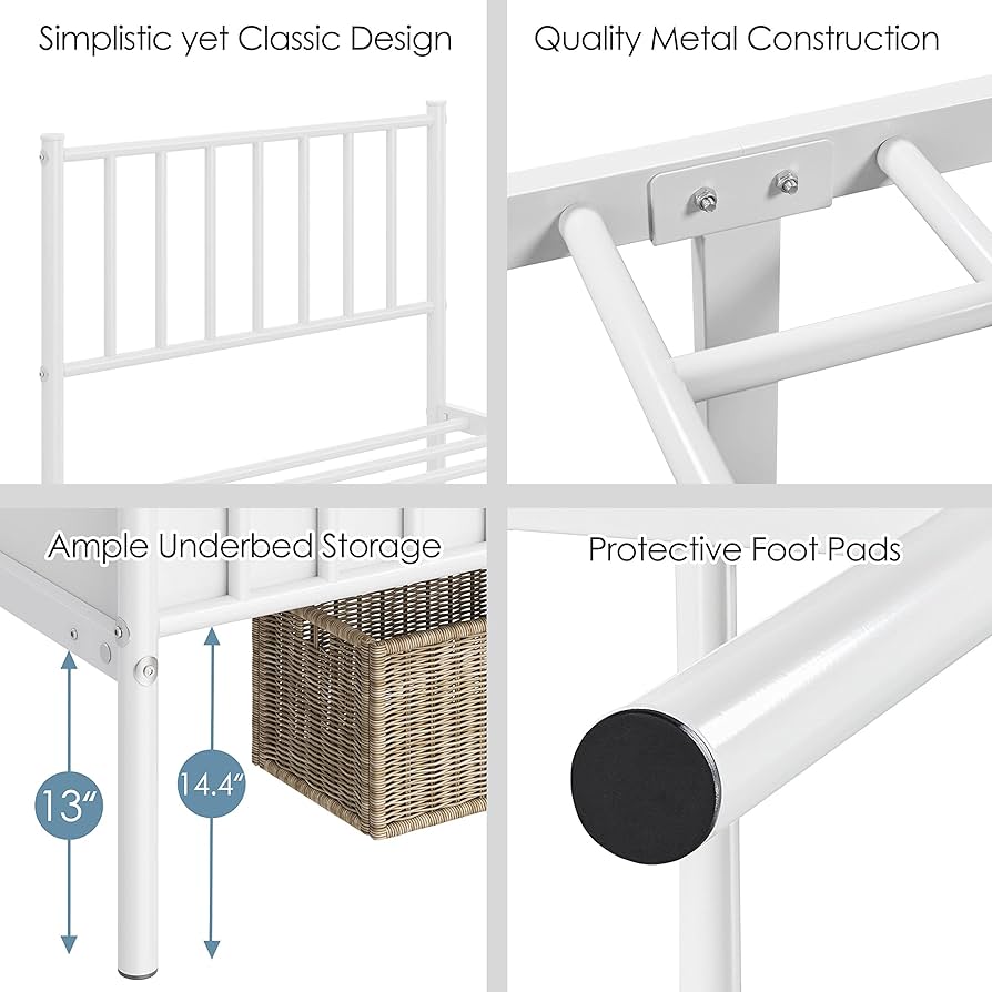 Amazon.com: Yaheetech Twin Size Bed Frame Metal Platform